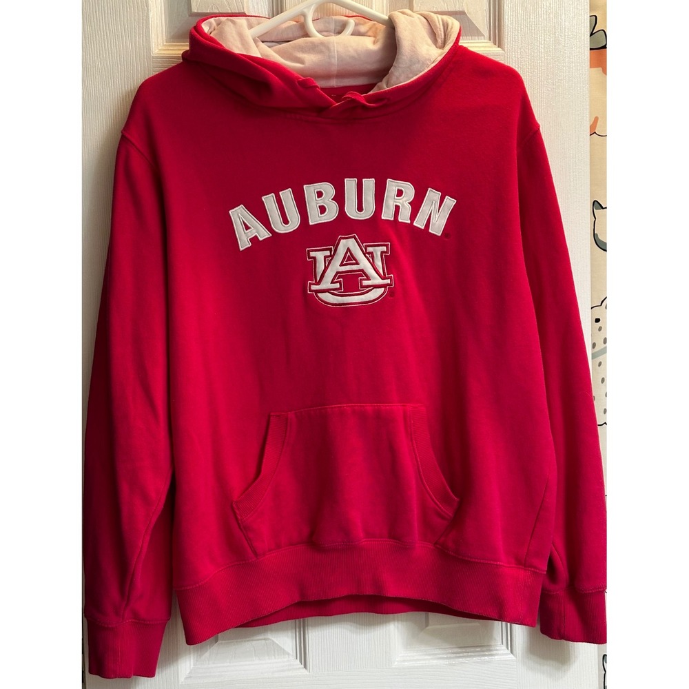 Stadium Athletics Auburn Tigers Pink Hoodie Sweatshirt Women XL Embroidered Logo